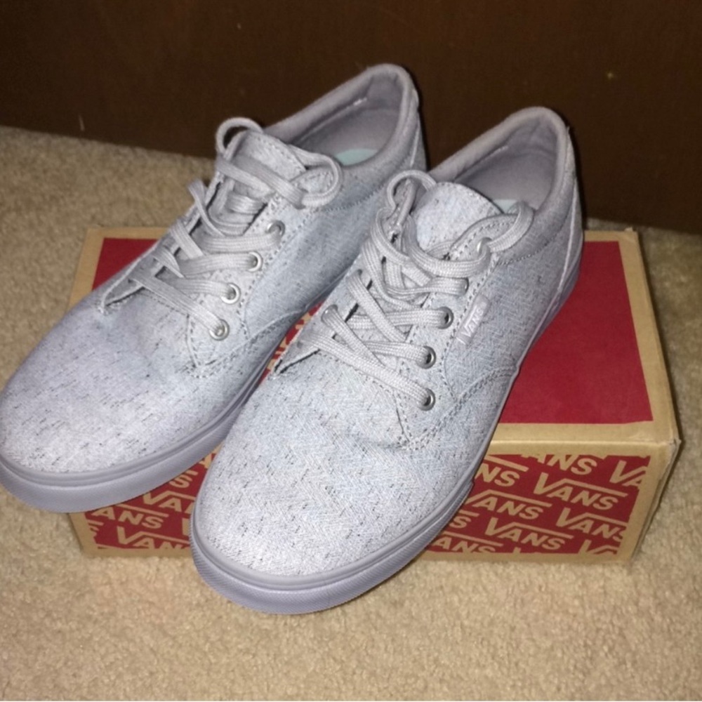 Vans Light Gray Textured Sneakers